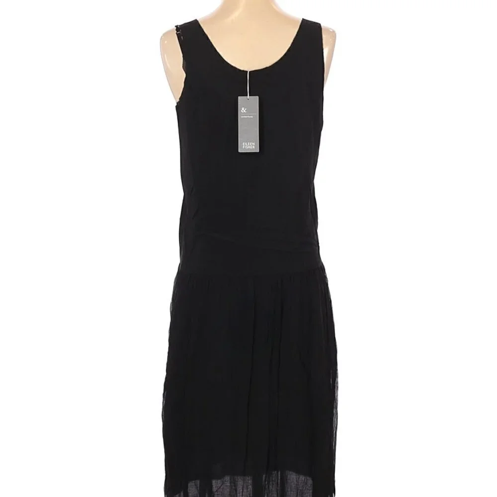 Eileen Fisher black silk‎ Dress